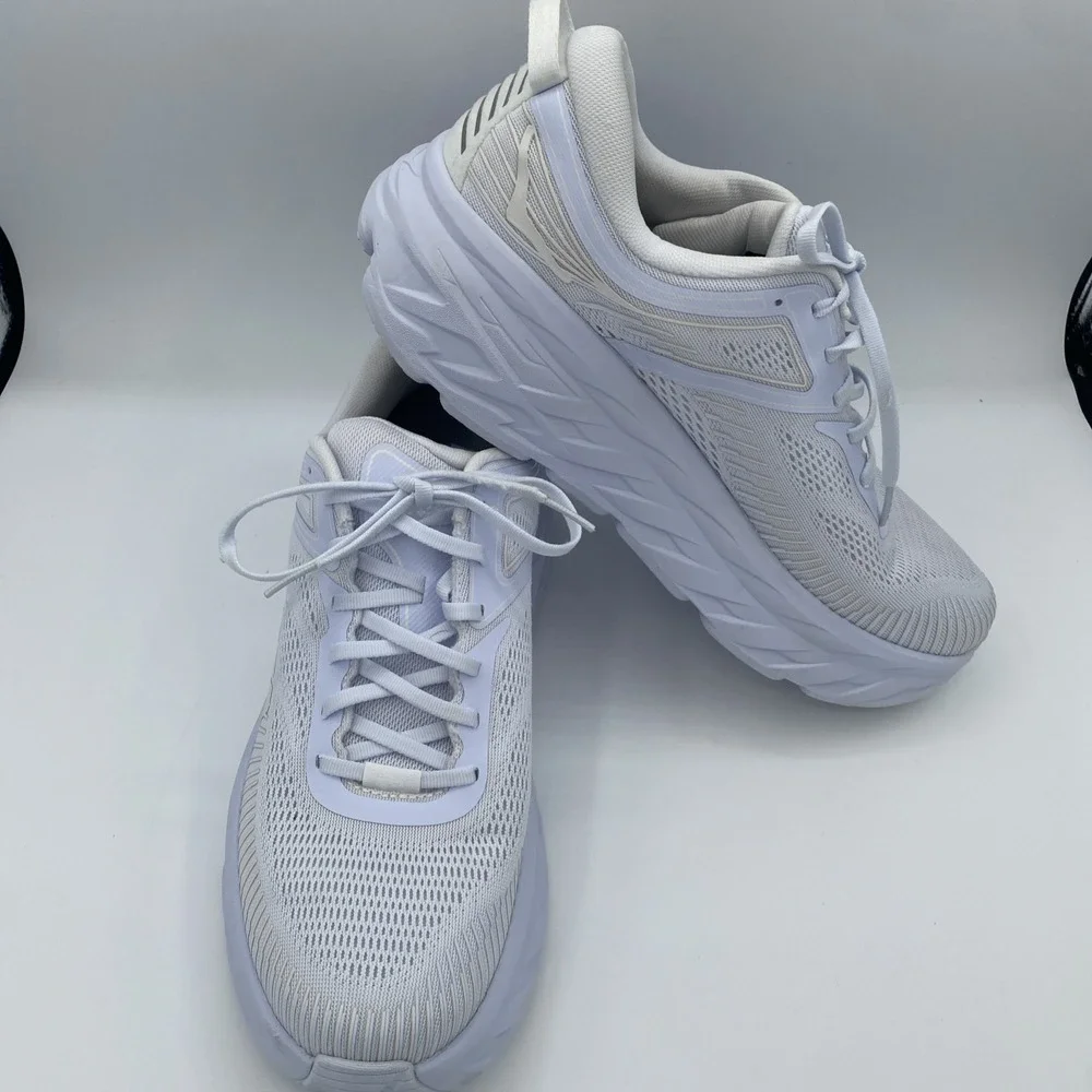 Hoka One Men's 11 M Bondi 7 White Running Sneakers 1110518 - Picture 1 of 8